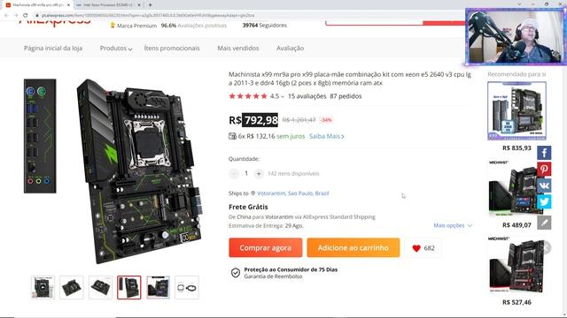 PLACA MÃE MACHINISTA X99 MR9A PRO + XEON E5 2640V3 COM 16 GB DDR4 2666MHZ. PC GAMER BARATO. смотреть онлайн