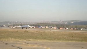 Landing Boeing 757 "Nordwind airlines" at Irkutsk Airport