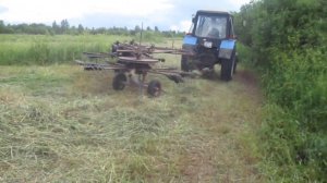 Ворошим сено на переделанной ГВР-6