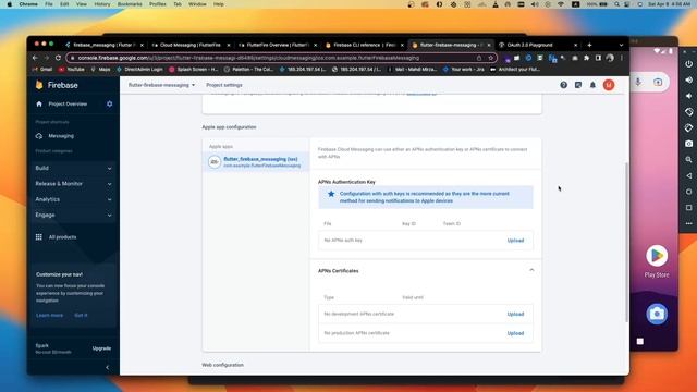 Flutter Android, Web & iOS Push notifications with Firebase messaging