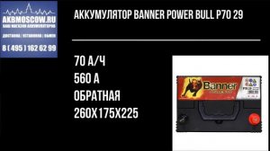 Видео обзор аккумулятора Banner Power Bull P70 29
