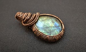 Подвеска из проволоки и лабрадорита. Wire Wrapping.