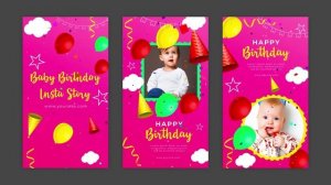After Effects | празднование дня рождения милого ребенка *грам, вк, тикток набор историй