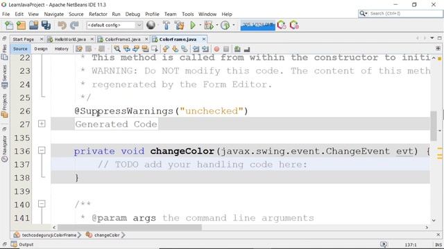 Color Changing Program Using Java Swing | It's Interesting To Learn Java Swing
