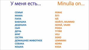ФИНСКИЙ ЯЗЫК // УРОК 1 // Семья