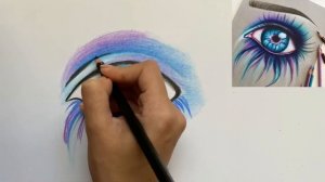 Как нарисовать глаз цветными карандашами. Уроки рисования цветными карандашами