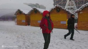 서울 폭설, 함박눈 페스티벌이 된 빛초롱 축제, 광화문에서 청계천까지 폭설 워킹투어, 서울여행워커.