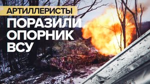 Боевая работа артиллеристов группировки «Восток» под Клещеевкой — видео