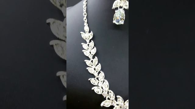 Свадебные украшения бижутерия серьги колье