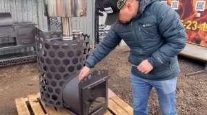 Обзор и тест банной печи ⚡Энергия⚡ Дожигатель! Закрытая каменка! Толстая труба! Доступная цена!