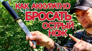 Как аккуратно бросать острый нож !