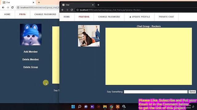 Online Chat Web Application Project in java with full source code, JSP, Oracle, Apache Tomcat
