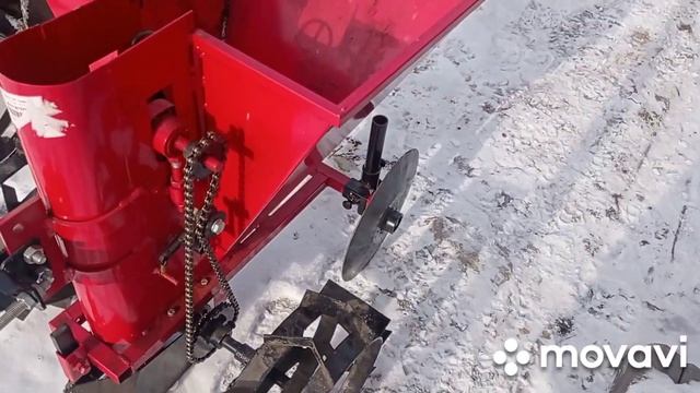 Обзор самодельной картофелесажалки для минитрактора КМЗ-012