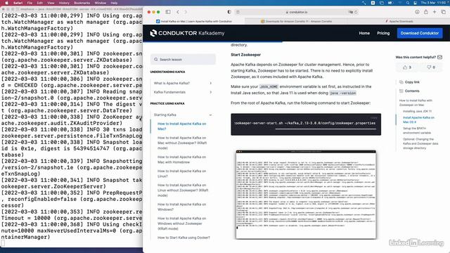 2.4_macOS X_ Start ZooKeeper and Kafka - Starting Kafka смотреть онлайн
