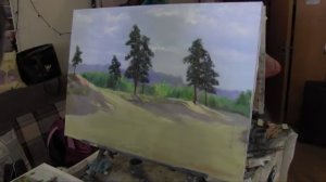 Научиться рисовать лес, деревья,курсы живописи маслом
