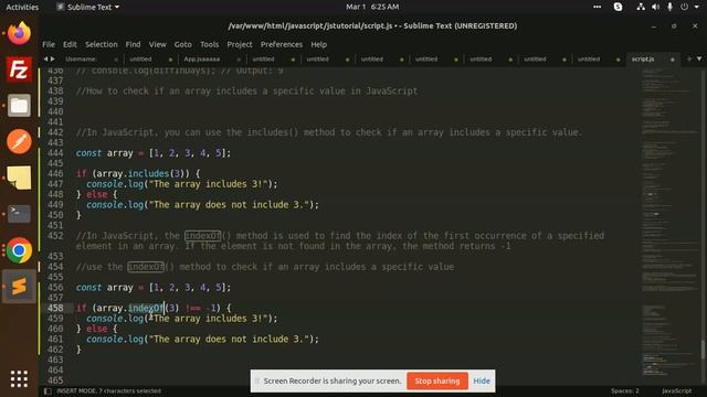 How to check if an array includes a specific value in JavaScript смотреть онлайн