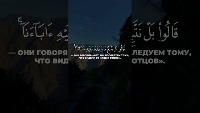 чтец: Махди аш Шишани Сура: «Лукман». аят: 21 #quran