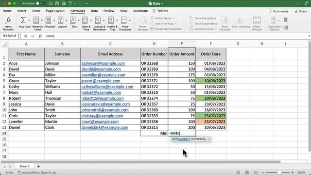 Top 7 functions you should know in Excel | Part 4 | MIN & MAX