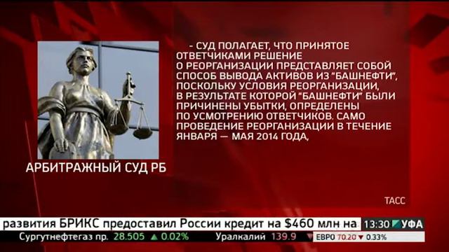 Арбитраж РБ признал реорганизацию Башнефти - незаконным выводом активов смотреть онлайн