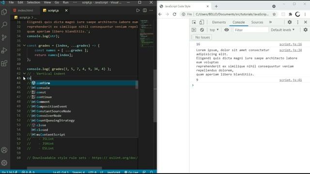 22. JavaScript Code Style