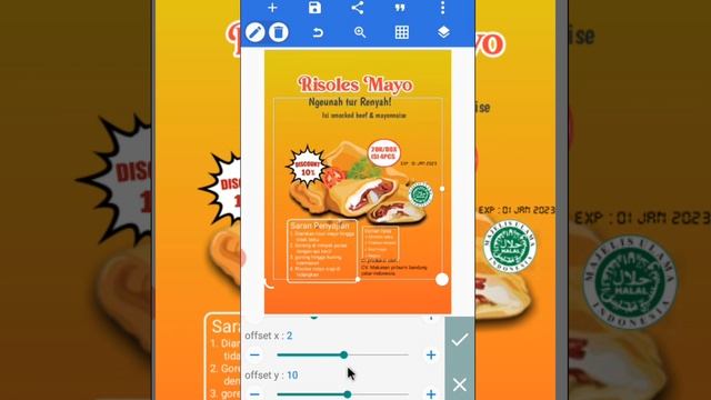 DESAIN LEBEL MAKANAN TUTORIAL PS TOUCH | PIXELLAB