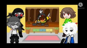 Madness combat and Undertale react to Hank vs Chara