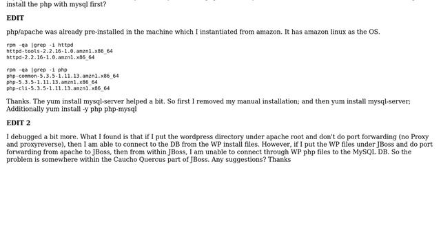 Wordpress: PHP/MySQL issues when running WP on EC2 cloud смотреть онлайн