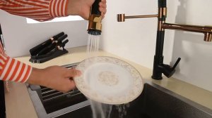 Кран кухонный пружинный выдвижной