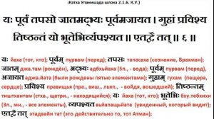Катха Упанишада 2.1.5.-2.1.6. Санскрит Чтение Грамматика 40