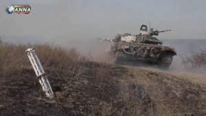 Работа ПТРК "Штурм-С" и танков РФ под Изюмом. Весна 2022 г.