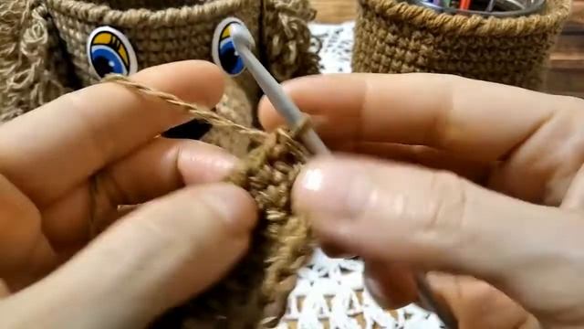 КАРАНДАШНИЦА крючком./Pencil HOLDER crocheted.