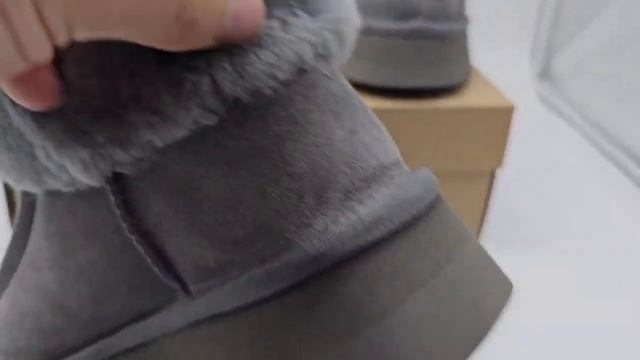Женские угги Ugg Funkette Platform Boots Grey смотреть онлайн