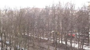 Ураганный ветер и снег В Москве 26 марта