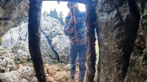 3 Days Solo BUSHCRAFT Winter Camping; I Built a CAVE with Fireplace, SURVIVAL SHELTER. Fish Cooking