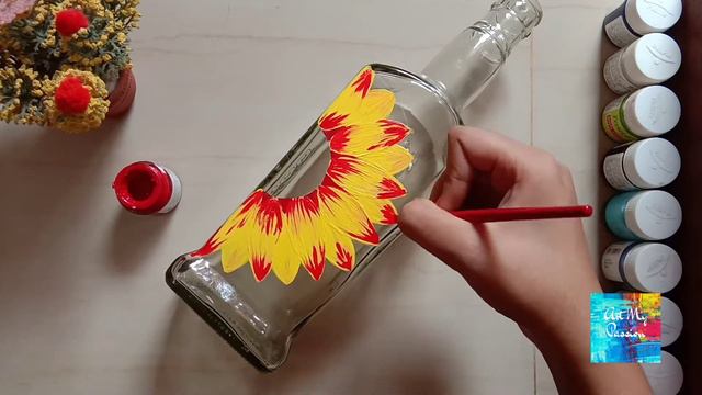 Diy bottle art for beginners / Home decor ideas / Step by step bottle art for beginners