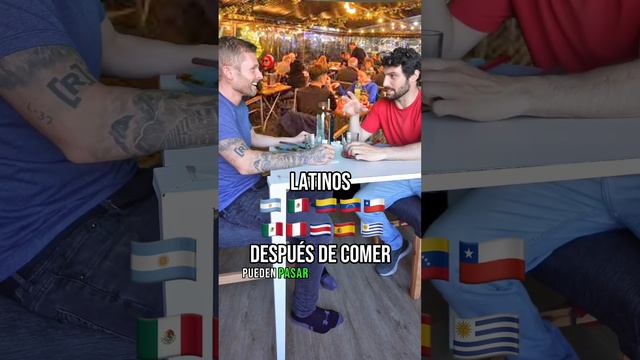 Gringos después de comer vs latinos 🇦🇷🇨🇷🇺🇾🇫🇷🇨🇴🇻🇪🇨🇱🇪🇨 #argentino  #colombia #mexico