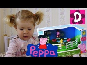 ✿ СВИНКА ПЕППА Игровая Площадка Пеппы Качели Peppa Pig Playground