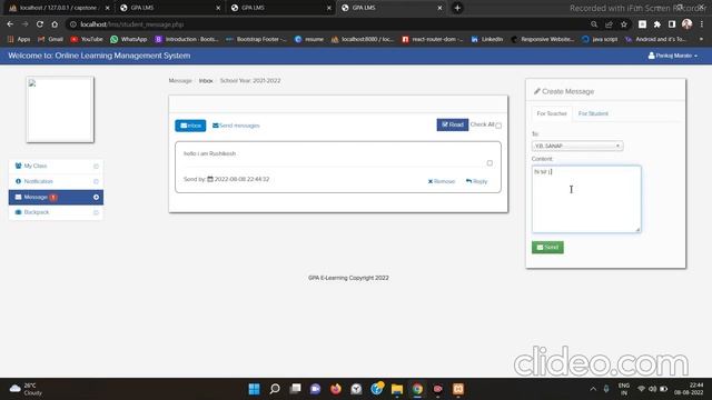 1P LMS PHP Complete  E Learning Collage Manegment System Based on Research Papers with DataBase MyS