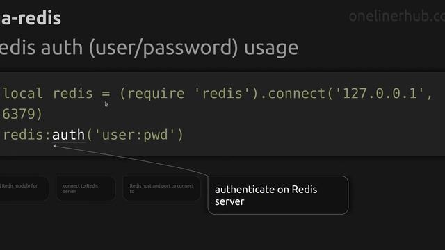 Redis auth (user/password) usage #lua-redis смотреть онлайн