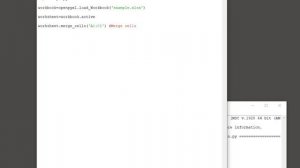 Python openpyxl - Merge cells in spreadsheet