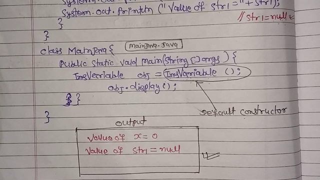 default constructor in java |lec-2| system define | user define | AndroJavaOfficial
