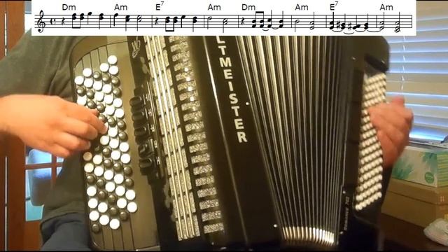 Цыганочка - на баяне - вариации, разбор, ноты смотреть онлайн