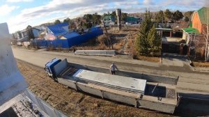 плиты перекрытия длинной в 7,6 метра на высоту более 6 метров - монтаж (укладка от первого лица)