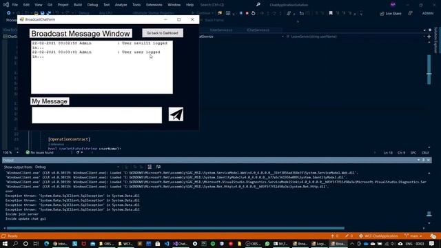 Chat Application | WCF | WCF Duplex Services | TCP Dual Binding Protocol смотреть онлайн