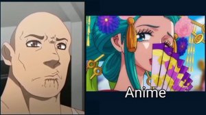One piece Female Edition-3, Anime Vs Reddit (The Rock Reaction Meme)