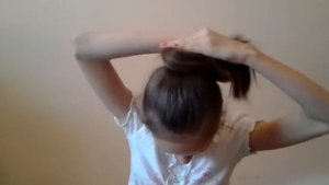 Прическа для занятия танцами (с сеточкой)