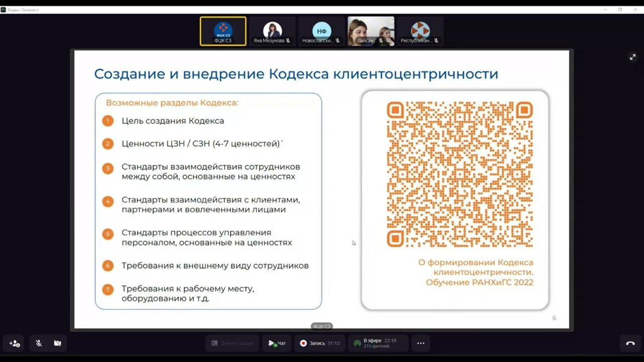 Создание и внедрение Кодекса клиентоцентричности смотреть онлайн
