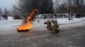 Подача 2 х ГПС 600 от АЦ на тушение(28 02 2015)