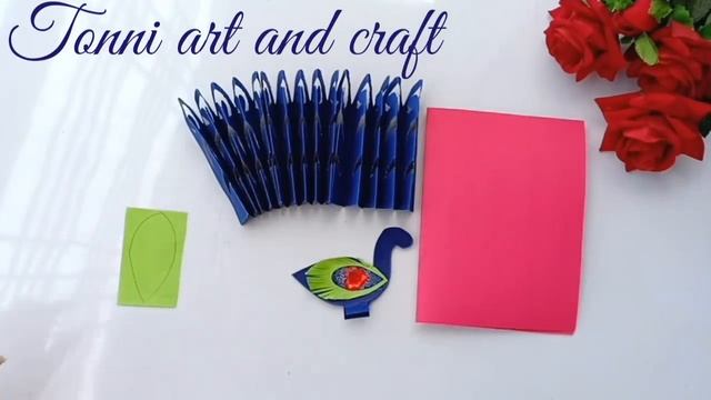 DIY - How To Make Peacock Pop up Card-Paper Crafts-Handmade Craft- Birthday Day card! смотреть онлайн