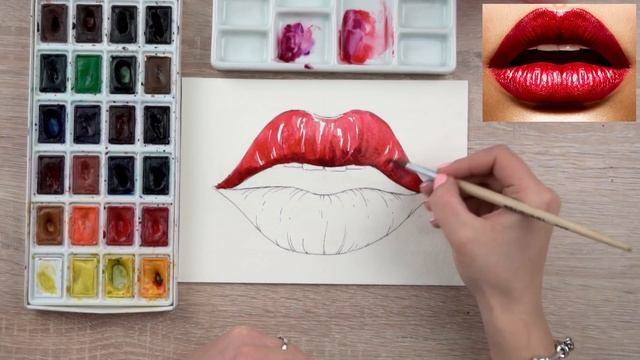 Как нарисовать губы. Рисуем женские губы. Как рисовать (Обучающий урок)